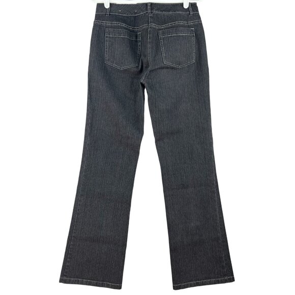 Peck & Peck Women's Weekend Black Jeans Size 4 Boot Cut Mid Rise Stretch - Picture 2 of 9